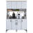Modern Multi-Purpose Cabinet, White, 47.2 x 72.5 x 15.8 inches | 100% Melamine Coated E1 Quality Chipboard | Numerous Shelves, 1 Drawer, Wall-Mountable Design | Stylish Storage Solution for Home & Office-524629178