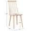 Chaise d'appoint en bois massif Rolde-753859117