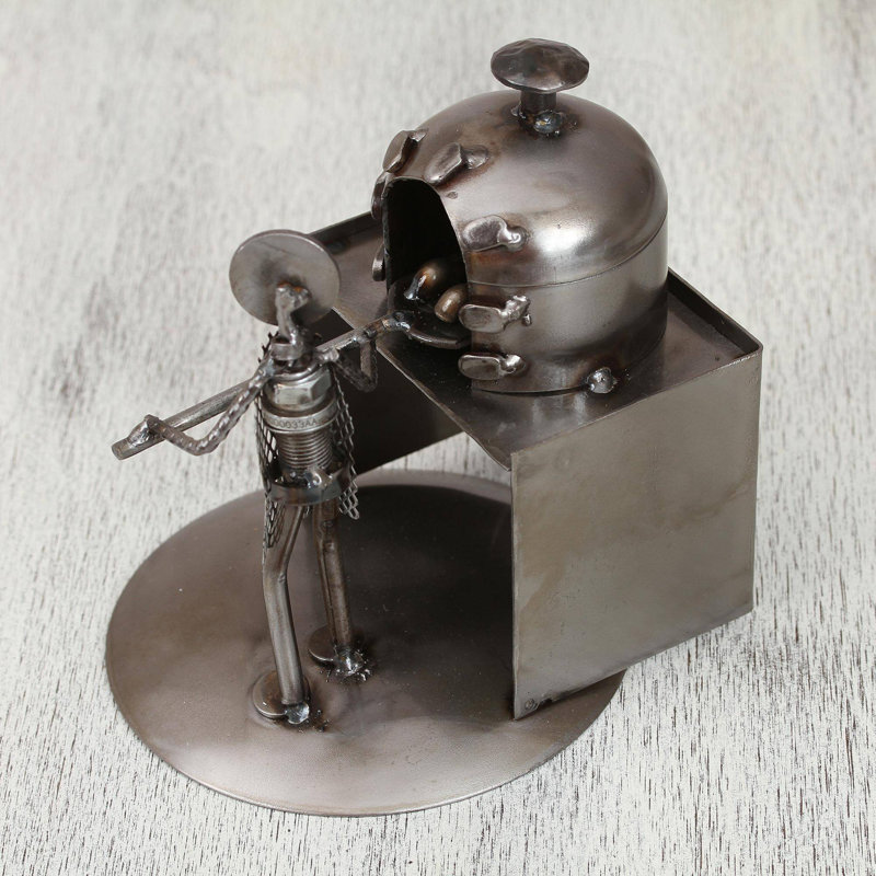 Novica Baker Upcycled Metal Auto Part Sculpture