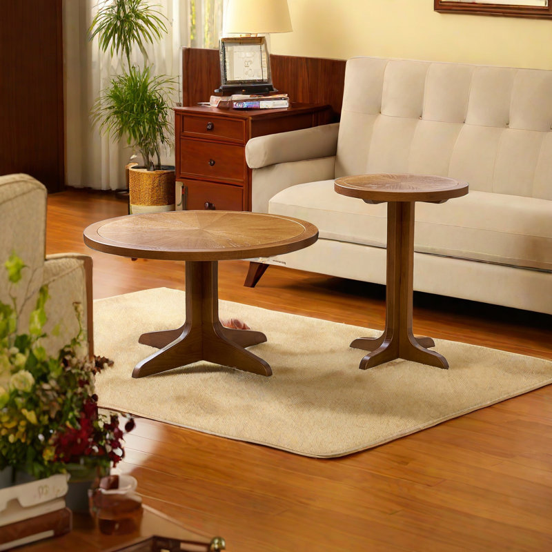 Ensemble de 2 tables basses gigognes, tables de bout et salon
