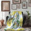 Motif jaune-bleu - couverture de qualité supérieure 1 pièce-101343990