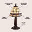 Lampe de table 12" ligon tiffany-105625404