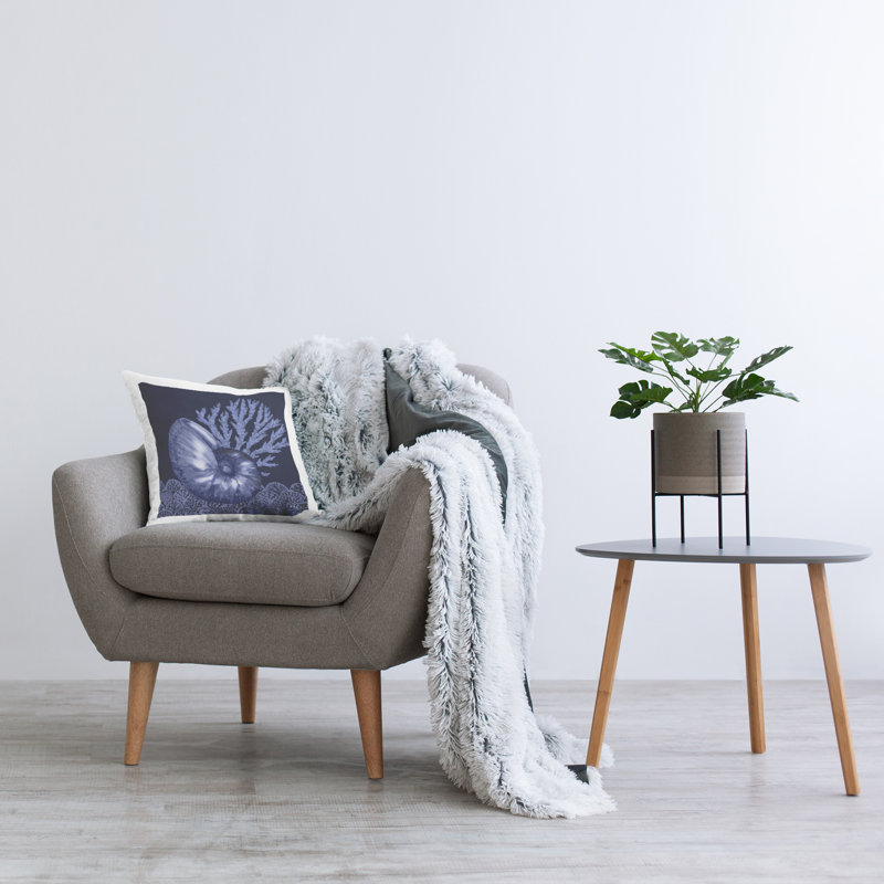 Shadow Nautilus Shell Decorative Printed Throw Pillow by Paul Brent
