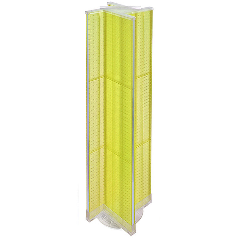  Présentoir de plancher en pin sur une base pivotante. Support à roulettes. Taille du panneau: l 13,5 po x H 60 po