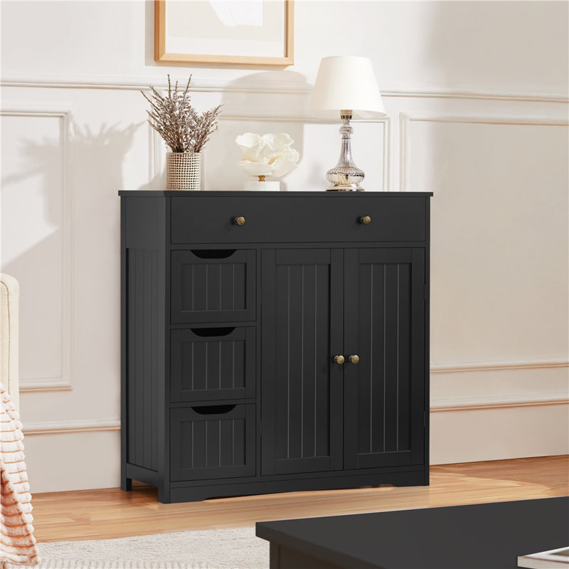 Azani 4-Drawer Soft-Close Bathroom Cabinet, Black