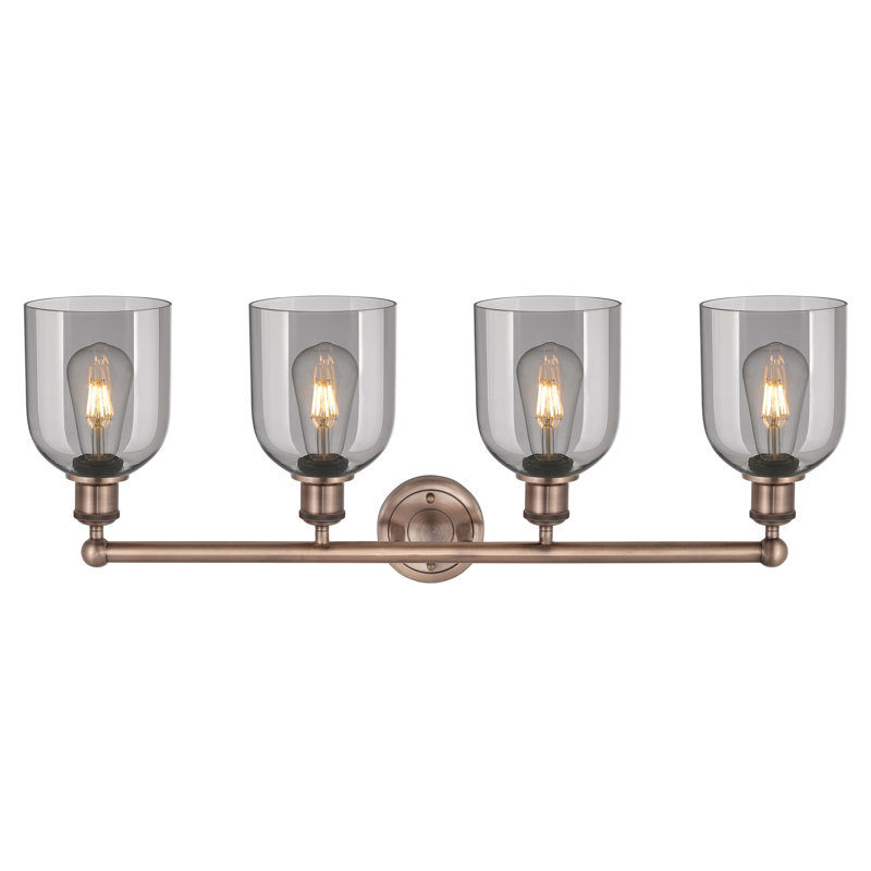Odaniel 4 - Light Dimmable Vanity Light, Light Smoke, Antique Copper