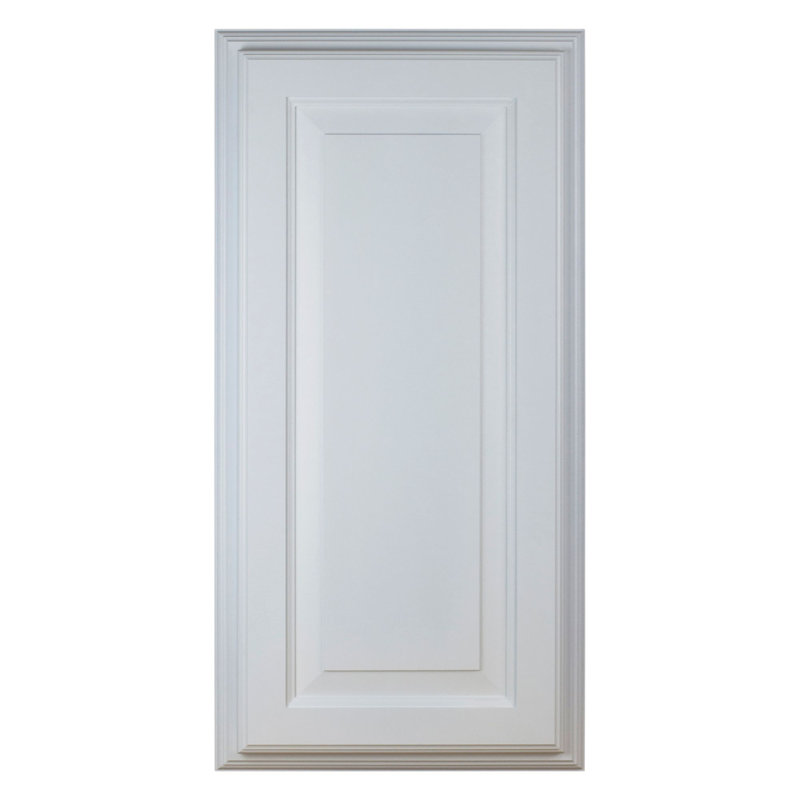 Solid Wood Bathroom Cabinet, 15.5" W x 31.5" H x 4" D, White Enamel