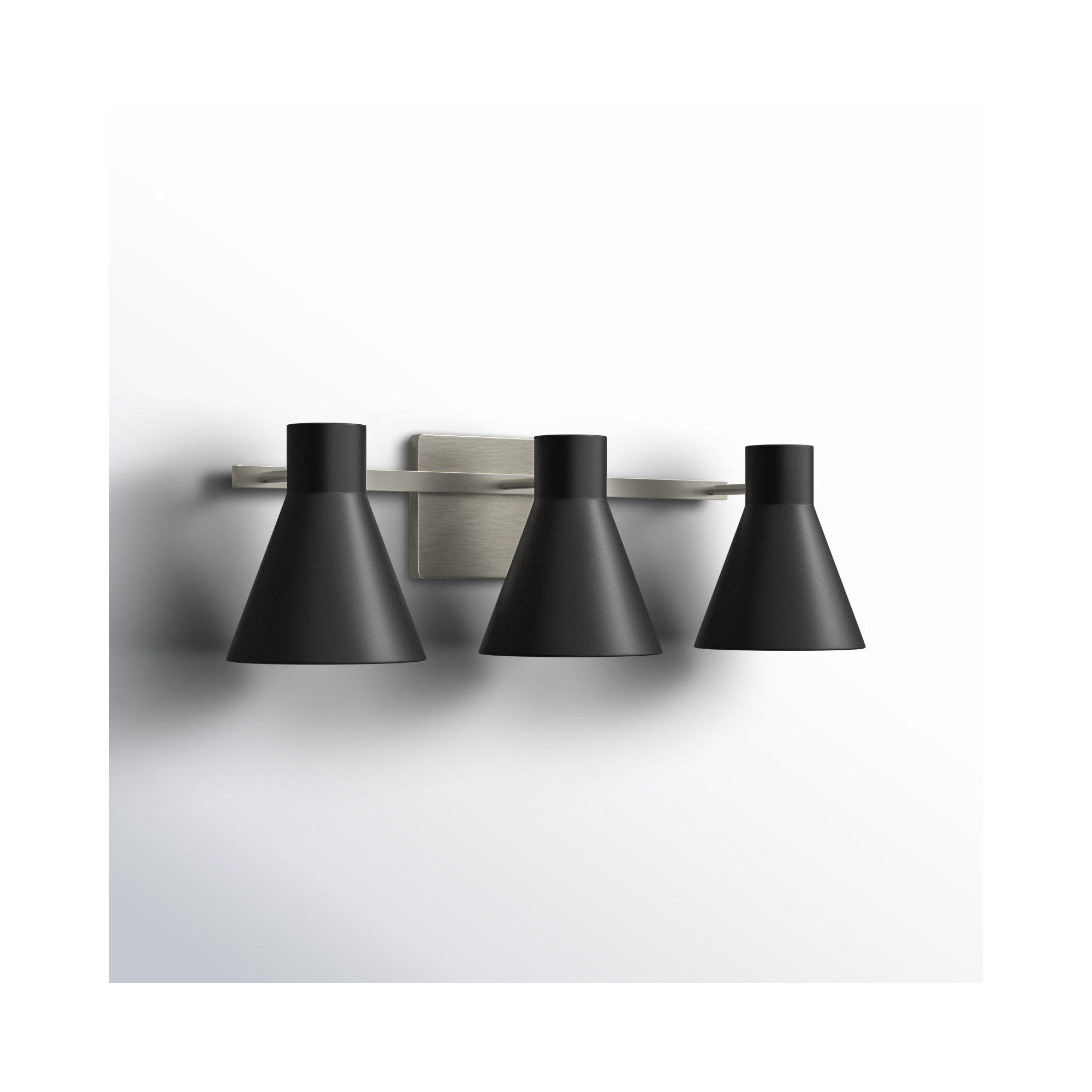 Byers 3 - Light Dimmable Vanity Light, Brushed Nickel, No
