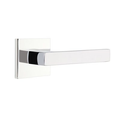 Dumont Flat Privacy (Bed & Bath) Door Lever with Square Rosette
