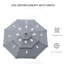 Parasol de patio gris foncé de 9 pi 3 po avec inclinaison à manivelle et bouton poussoir