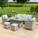 Errado Sofa Dining Set with Ice Bucket & Rising Table