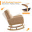 Chaise berçante Wasilewski de 28 po de largeur pour chambre de bébé avec pieds en bois massif-107384311