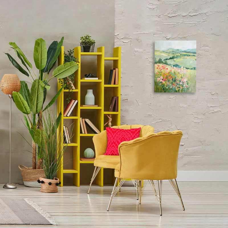  «Soft Flowers Meadow», art mural sur toile par RileyB, H 20 po x l 16 po