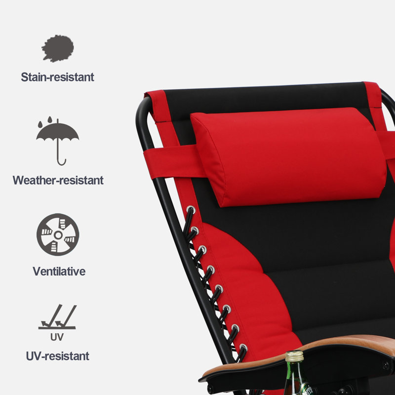 Talecia Folding Zero Gravity Chair, Red