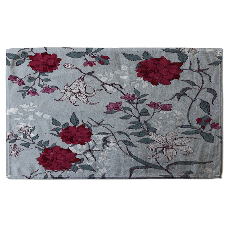 Cotton Floral Waffle Kitchen Towel