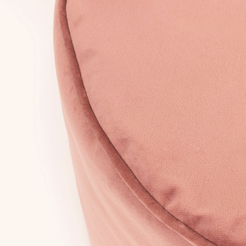Bean Bag Bazaar Milano Velvet Footstool, Dusk Pink