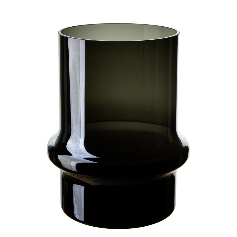 Handmade Glass Table Vase, Grey