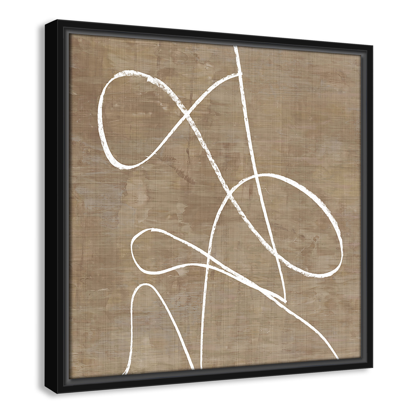 Catana "Swooping Lines" Print, 17.5" H x 17.5" W, Black