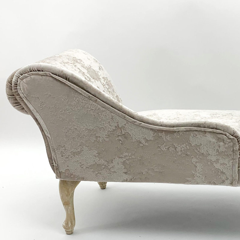 Modern Duclos Velvet Chaise Lounge in Luxury Cream – Stylish Solid Wood Frame, Comfortable Upholstery for Living Room, Office