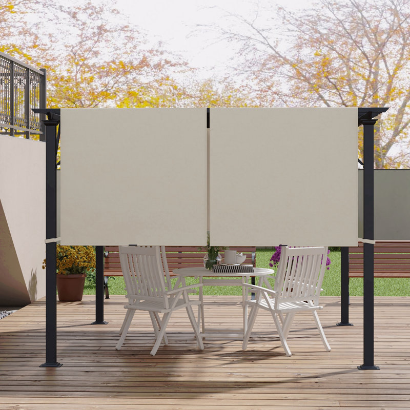 Ensemble de 2 auvent de remplacement pour auvent pour pergola kaki 4 x 18 pi, UV30 + housse pour pergola 10 x 11,8 pi (sans cadre)