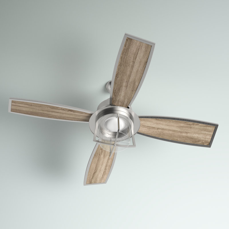 52'' Ceiling Fan with LED Lights, Brushed Polished Nickel