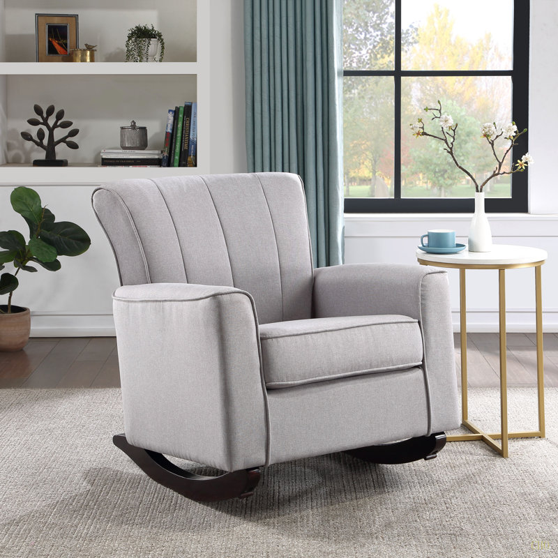 Chaise berçante en lin