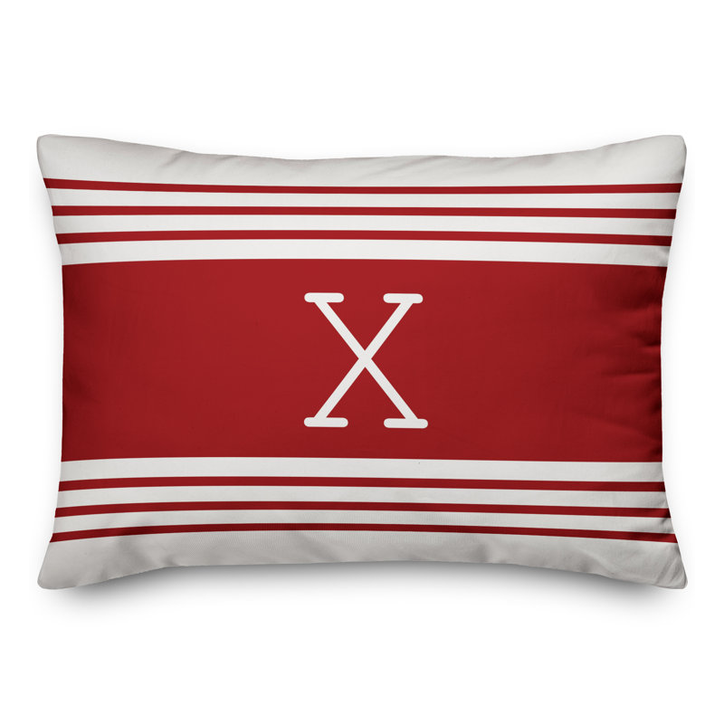  Coussin monogramme, X, Rouge