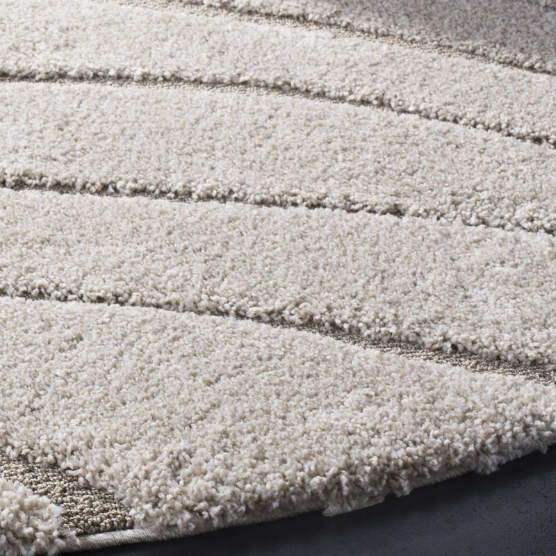 Hibben Solid Colour Area Rug, Round 201cm