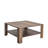 Modern Walnut Coffee Table with Additional Storage, 35.4 x 16.5 x 35.4 inches | 100% Melamine Coated Particle Board for Durability | Elegant Design for Living Room or Office, Stylish and Functional-769292003