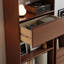 Bibliothèque moderne en bois d'hévéa massif