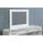 1Pc Vanity W/ Stool Set Tempered Glass Top Central Mirror Storage Drawers Padded Stool Luminous White Finish Bedroom Furniture-1114203457