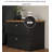 Modern Simple Black Solid Wood Double Draw Nightstand