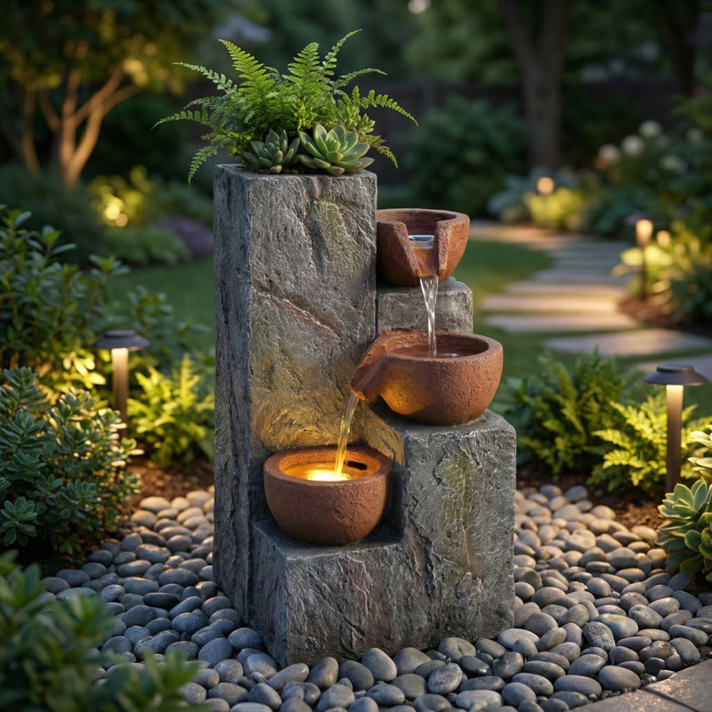 Fountain with Lights