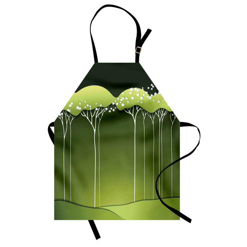 Tablier d'arbre Corrigan Studio® Détails floraux unisexes taille adulte vert olive vert