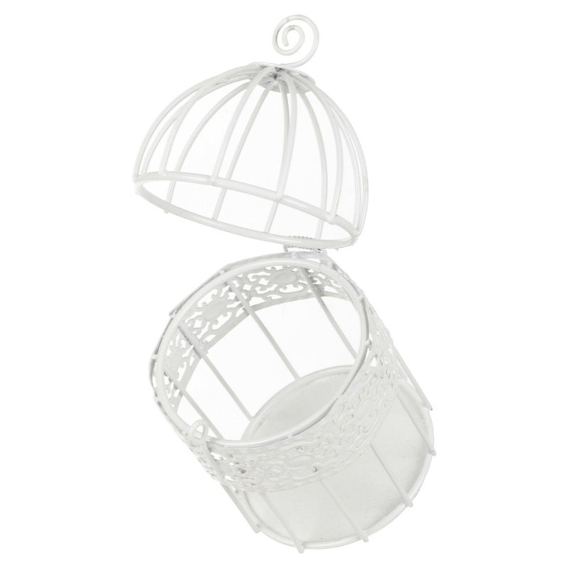 Palaiseur Decorative Bird House Or Cage, White