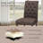 Dining Chairs Set Of 4, Button-tufted Upholstered Fabric Chairs With Solid Wood Legs, Modern Armless Side Chairs For Dining Room & Kitchen(brown)﻿-1086689692-1080975584