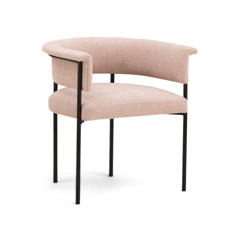 Chaise en chenille performance rose clair Taylor