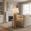 Thom Filicia Dumar 1 Light Bedroom Home Office Living Room Lamp In Blonde Rattan Finish With White Linen Shade