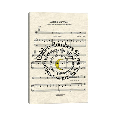 Golden Slumbers - Yellow Moon - Print on Canvas