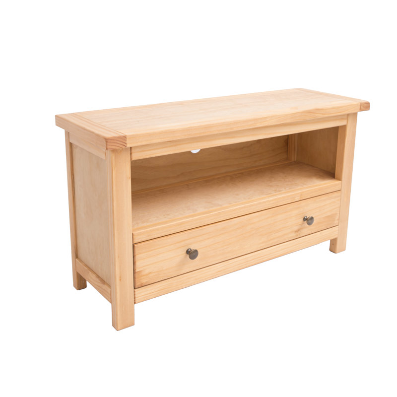 Napper TV Stand for TVs up to 48", Brown/Antique Brass