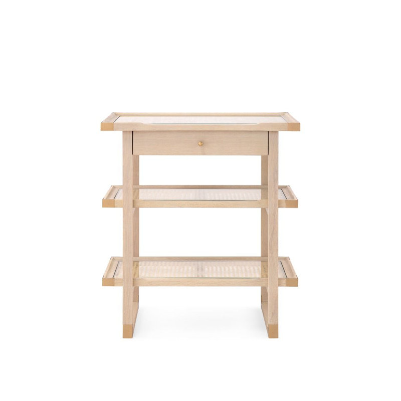 Austin Glass End Table, Sand
