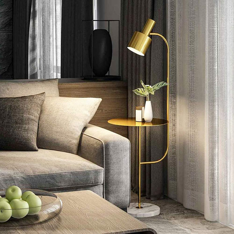 Lampe sur pied moderne avec table