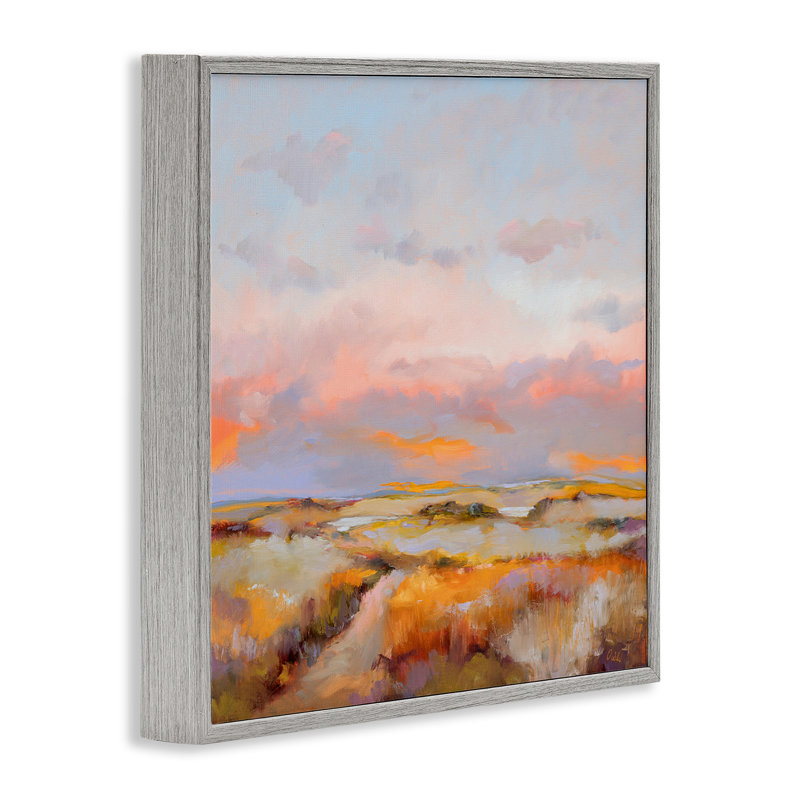 «Bright Sun Bleached Meadow», art de la giclée encadrée par Odile, Estampe numérique Farmhouse, H 17 po x l 17 po