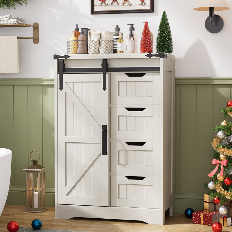 Armoire de rangement Farmhouse, Blanc