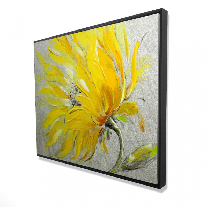 Yellow Flower Print On Canvas