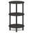 Furinno TURN-N-TUBE Night Stand, 3-Tier 27.6" Tall Oval Nightstand, Bedside Table with Open Shelving for Bedroom, Living Room, Espresso-119035527