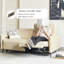 Causeuse-coussin modulaire 100% polyester crème
