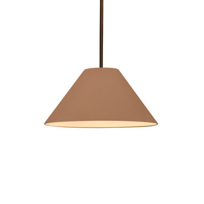 Radiance - luminaire suspendu 1 lumière Avola - jaune pâle - noir mat - l 15 po x H 7,25 po - ampoule remplaçable - tige rigide