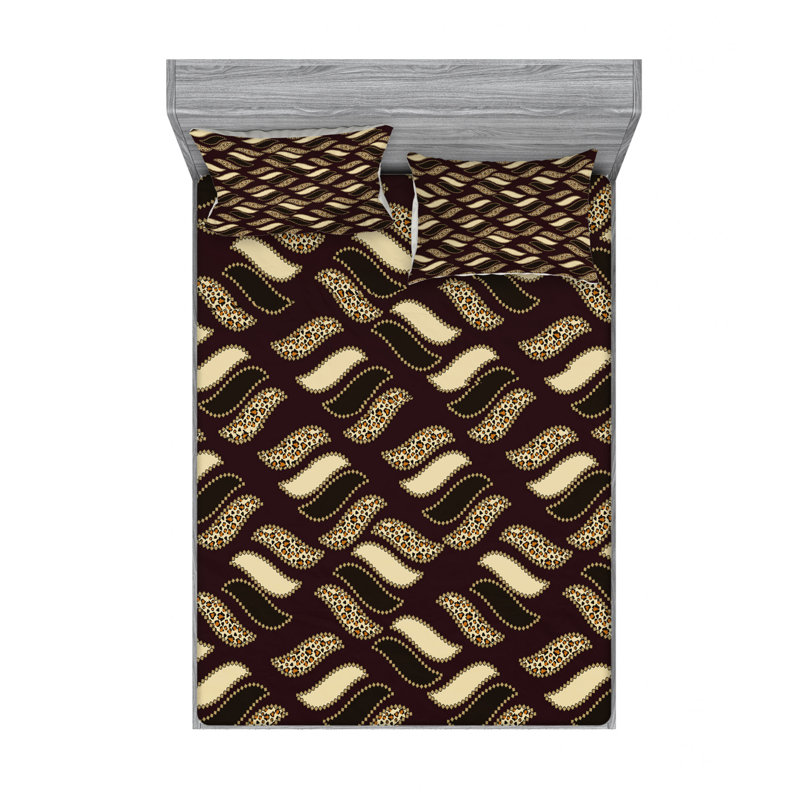 Ensemble de draps à peau ethnique guépard, Double
