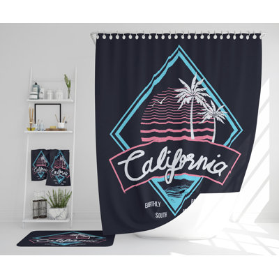 Nassrin Polyester Shower Curtain Set
